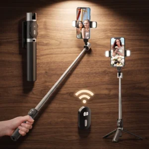 Palo selfie extensible con control Bluetooth - Image 1